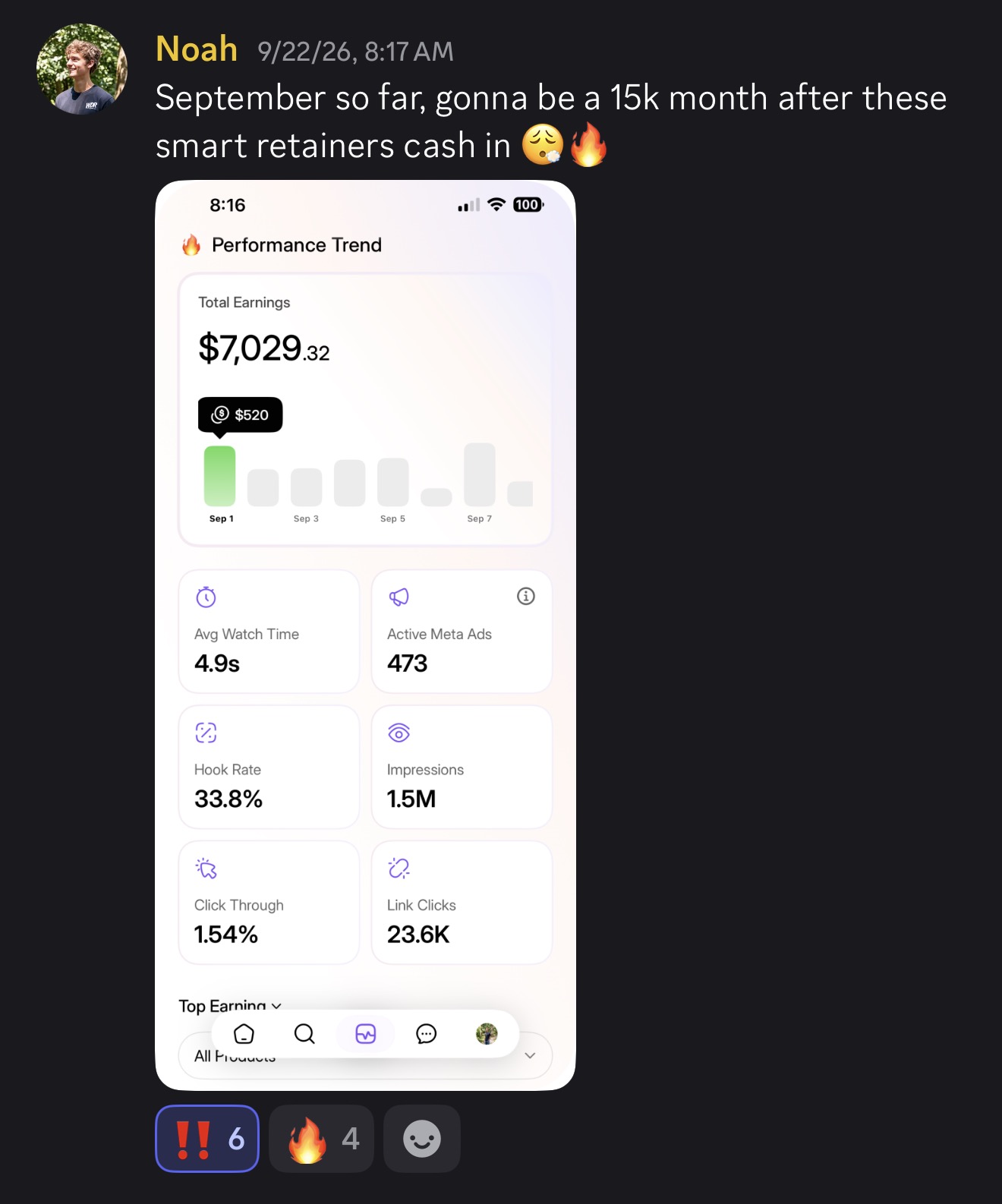 Fitness UGC creator result and social proof screenshot 22