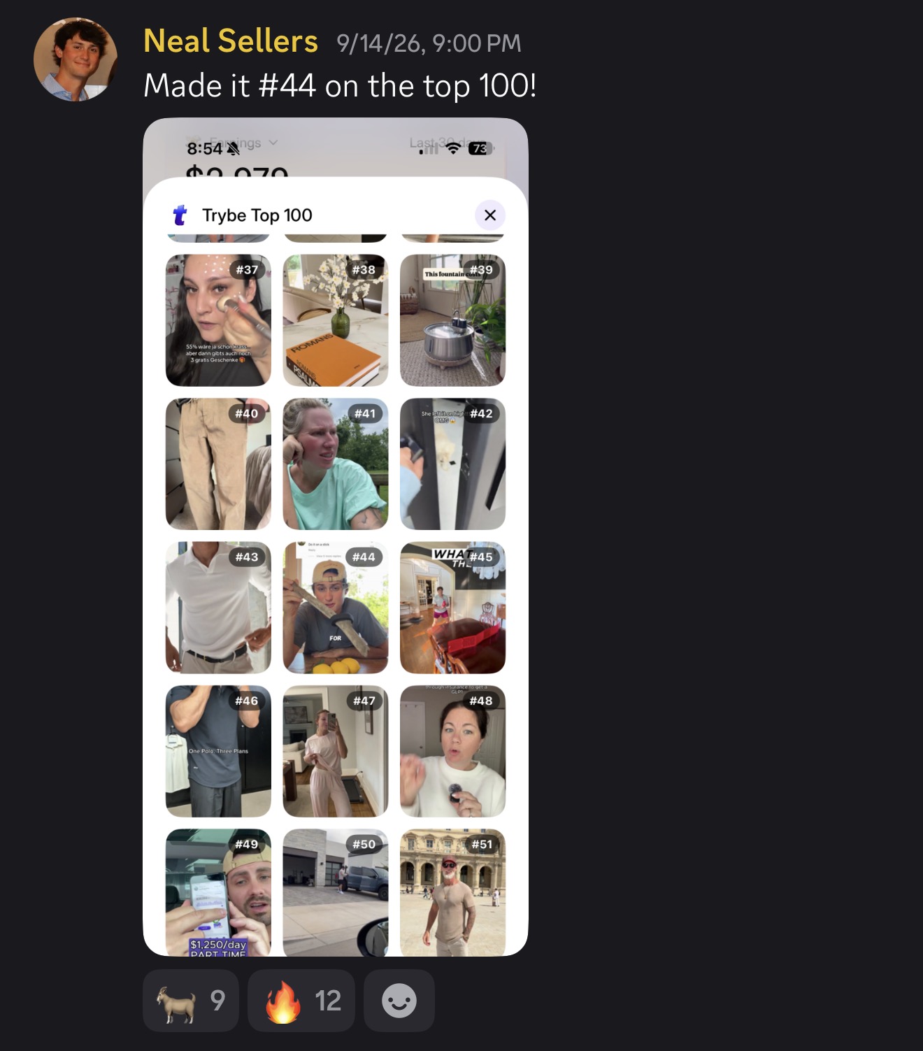 Fitness UGC creator result and social proof screenshot 28