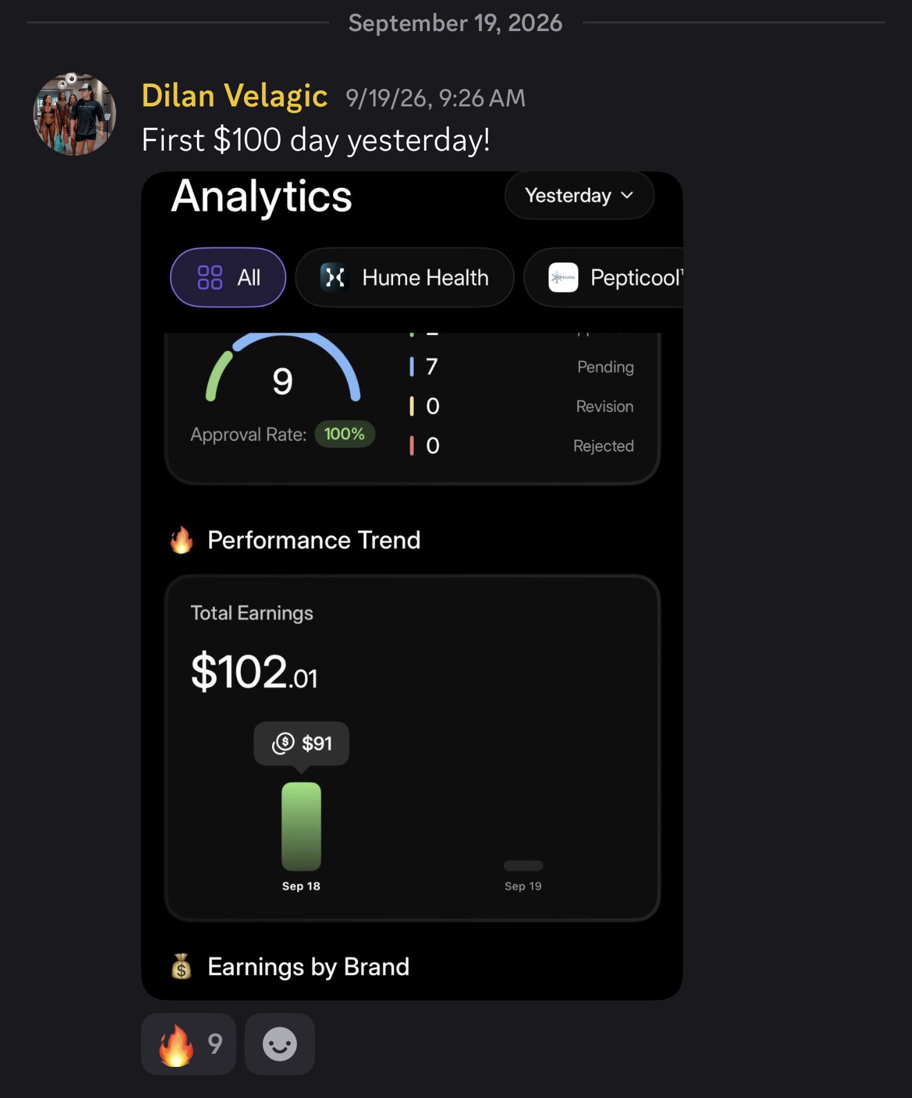 Fitness UGC creator result and social proof screenshot 26